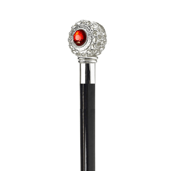 Luxury Evening Walking Stick with Silver-plated Handle