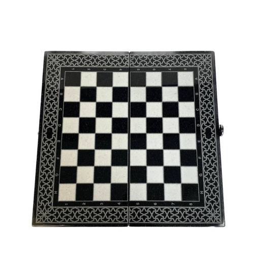 Premium Luxury White and Black Acrylic Stone Chess Set