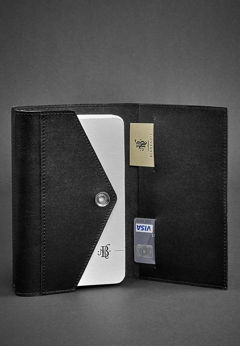 Stylish soft leather-bound notebook