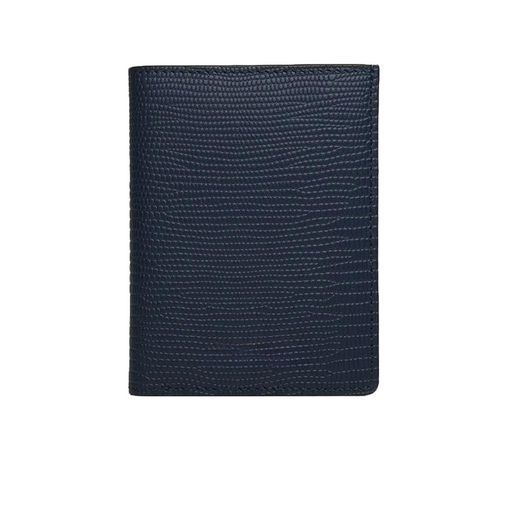 Designer Luxury Leather Mens Wallet Dark Blue