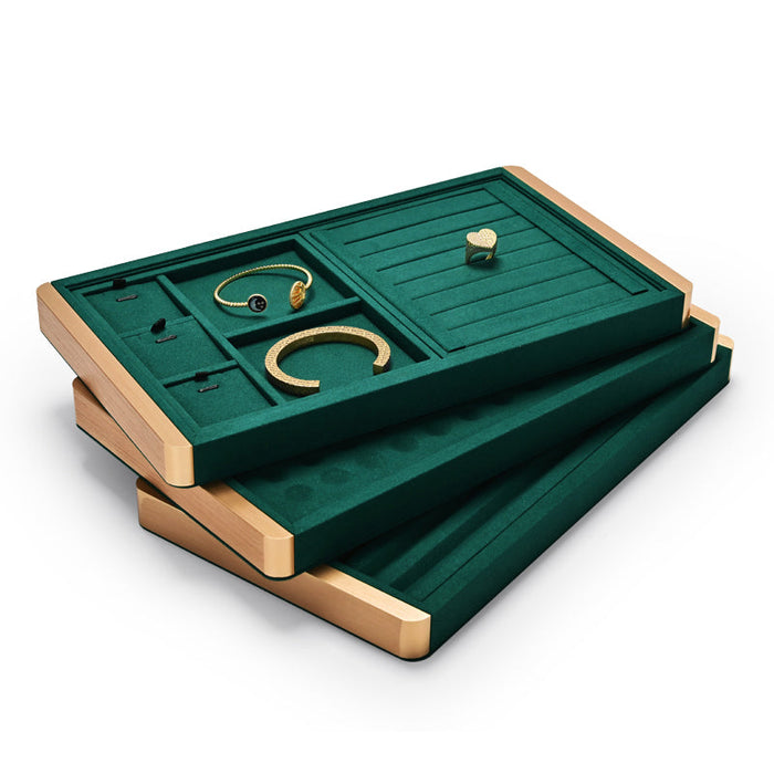 Metal jewelry tray in green