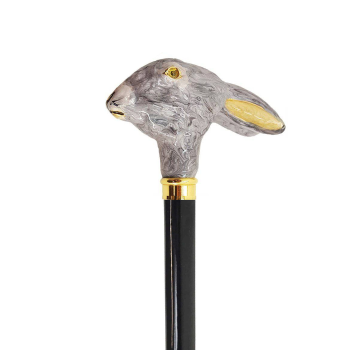 Charming walking stick with bunny rabbit handle