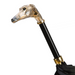 Greyhound Handle Woman Umbrella with Black Canopy