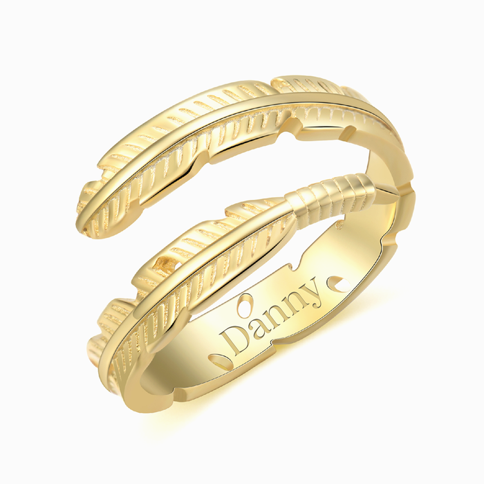 Personalized Adjustable Plume Ring