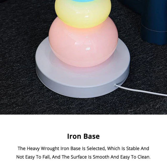 Colorful and Artistic Rainbow Candy Unique Glass Floor/Table Lamp
