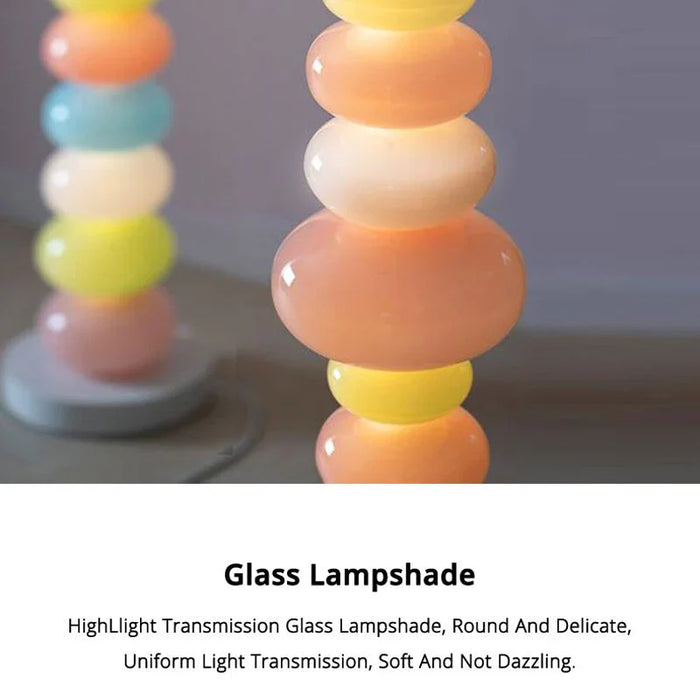 Colorful and Artistic Rainbow Candy Unique Glass Floor/Table Lamp