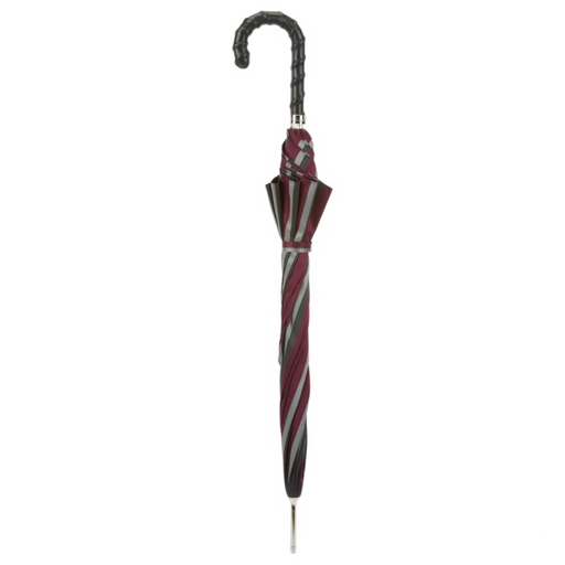 classic striped men's umbrella leather handle 