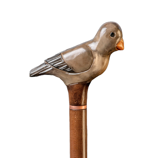 Unique wooden walking canes embellished with doves