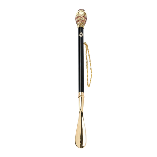 24K Gold Handmade Shoehorn with Crystal