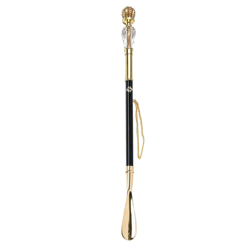 24K Gold-Plated Shoehorn with Red Crystals