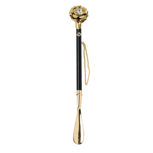 24K Gold-Plated Rose Handle Shoehorn