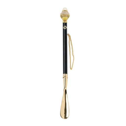 24K Gold-plated Crystal and Pearl Shoehorn