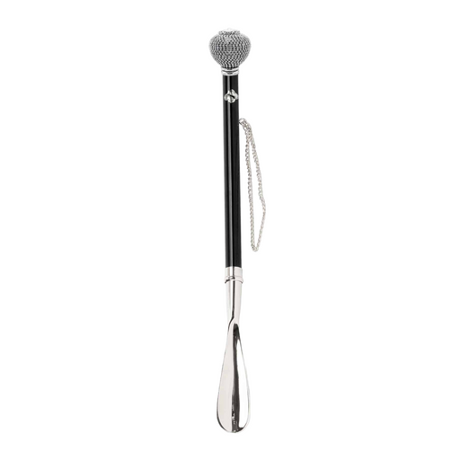 Chic Silverplated Shoehorn Embellished with Crystals