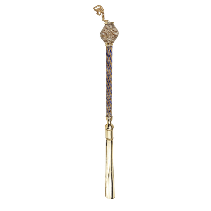 24K Gold-Plated Shoehorn with Sapphire Crystals