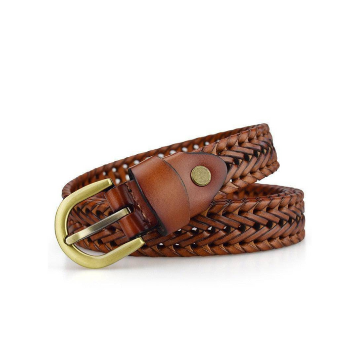 Handmade Braided Leather Belt For Men, Marika Model