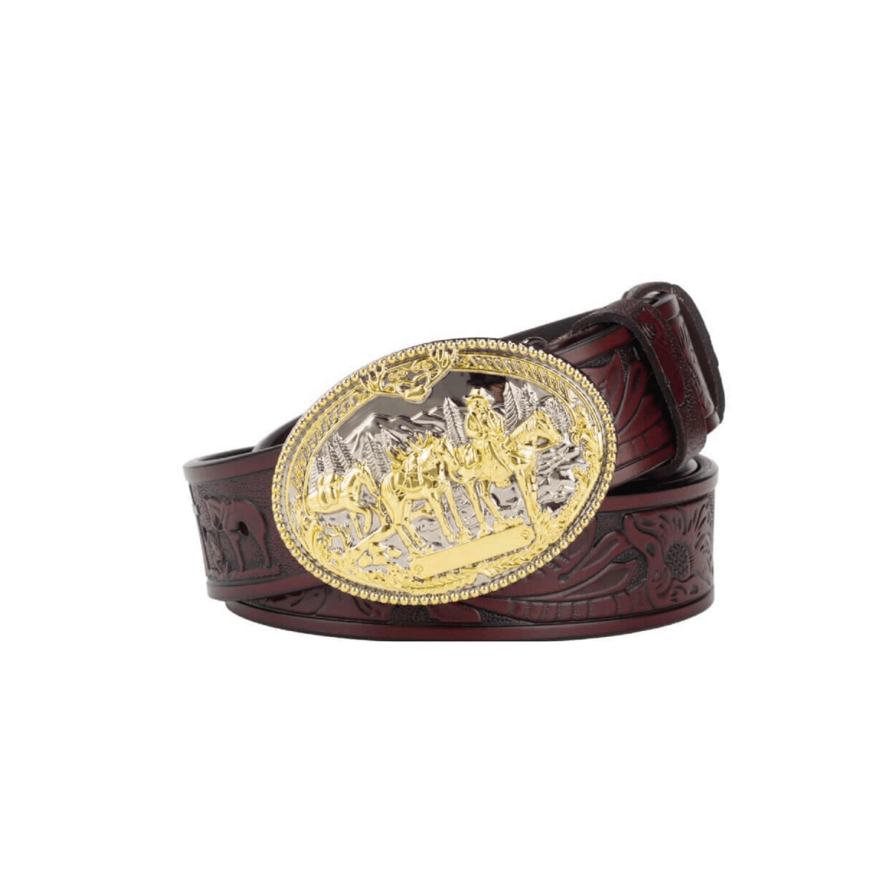High-quality Gold Western Leather Belt For Men High-quality Gold Western Leather Belt For Men