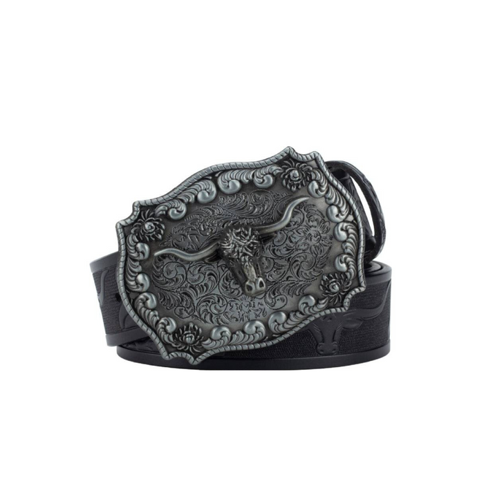 Handmade Silver Western Leather Belt For Men