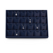 New blue stackable PU leather jewelry display tray