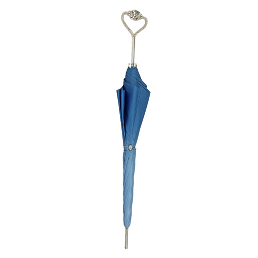 Light blue umbrella with abstract marine design