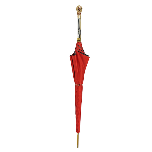 Exclusive red and grey umbrella with crown design