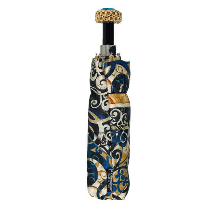 Handmade Folding Umbrella with Exclusive Majolica Design