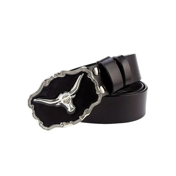 High-quality Silver Texas Western Belt For Men