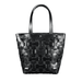 Woven leather tote bag for women