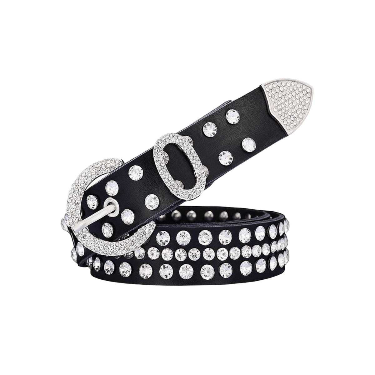 HTC EMBOSSED LEATHER RHINESTONE BELT サイズ34 HTC × TT&CO. Genuine Leather Studded Belt - Limited Edition – TT
