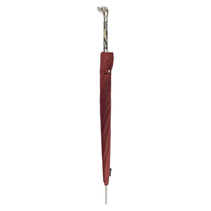 Refined Men's Umbrella with a Silver-Plated Labrador Handle