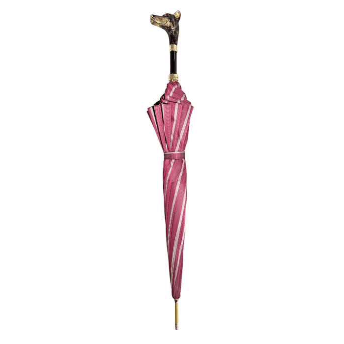 Stylish Umbrella with Gold-Plated 24K Dobermann Handle