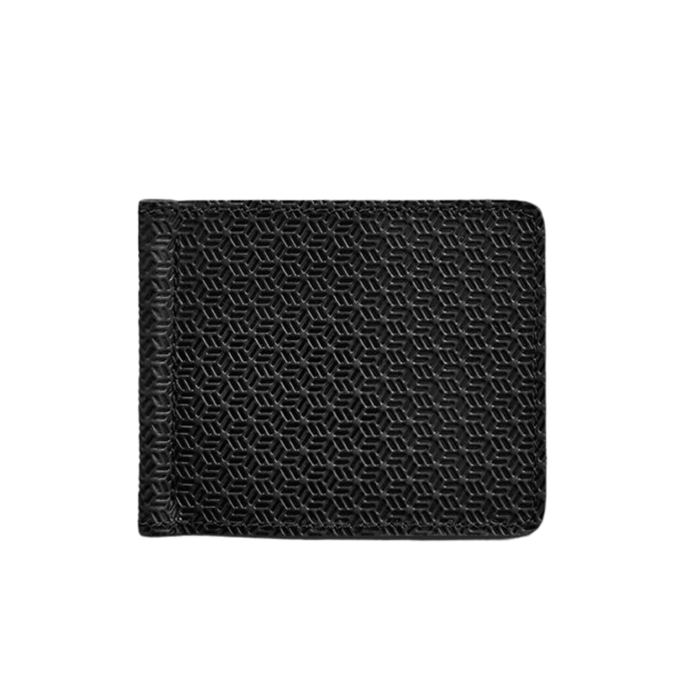 Sophisticated Men's Leather Wallet with Integrated Money Clip