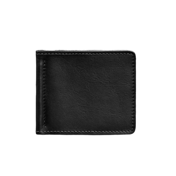 Stylish Men's Leather Wallet with Money Clip