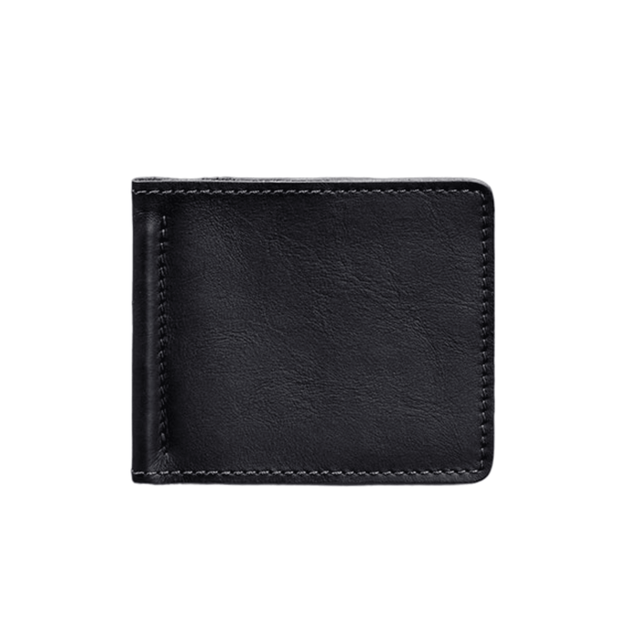 Stylish Leather Wallet with Money Clip for Men