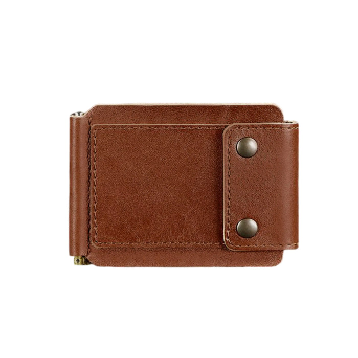 Stylish Men's Leather Wallet with Money Clip