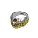 Fashionable Exclusive Craftsmanship Handmade Gold Ring with Garnet