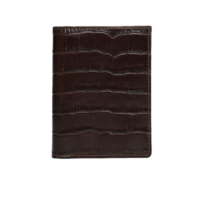 Sophisticated and Stylish Leather Wallet for Men with Embossed Crocodile Pattern