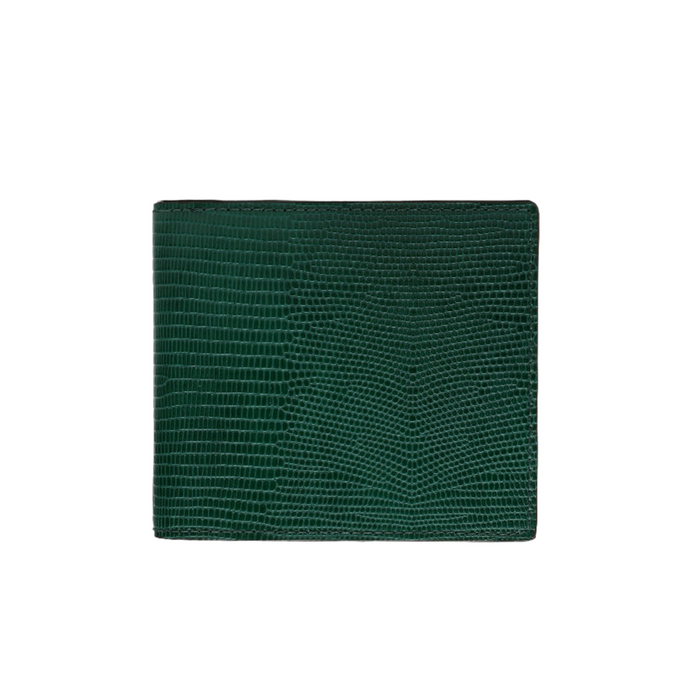 Italian Leather with Lizard Texture Luxury Men's Card Case Wallet