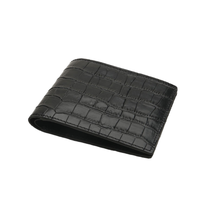 Italian Craftsmanship Men's Premium Crocodile Pattern Leather Wallet