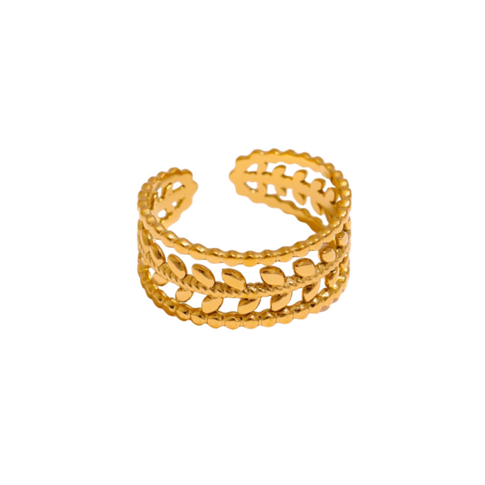 Chic Design Golden Ring for Women