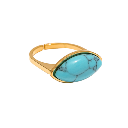 Exclusive Turquoise Crystal Golden Ring