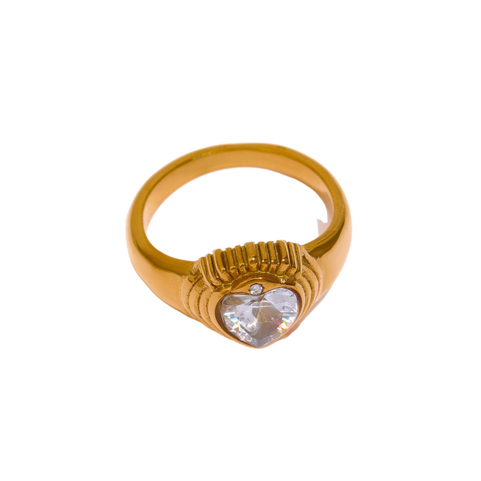 Romantic Design Golden Ring for Lady