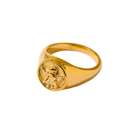 Elegant Vintage Design Golden Ring