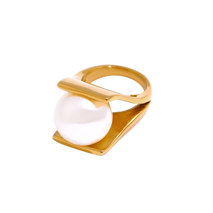 Golden Ring wirh Pearl for Women