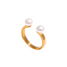 Designer Exclusive Golden Ring with Pearls