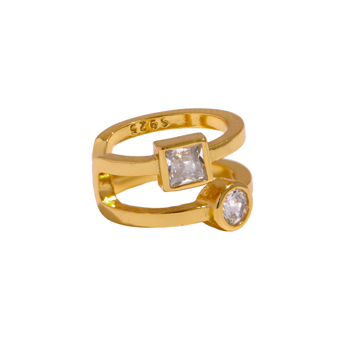 Stylish and Functional Design Golden Ring