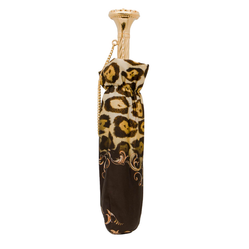 Cheetah print folding umbrella