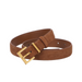 Double leather belt for women