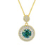 Golden Plated 925 Sterling Silver 6.2g Pendant with 2 Carat Moissanite