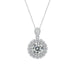 Luxury Moissanite Sunflower Pendant Necklace – Round Cut for Women