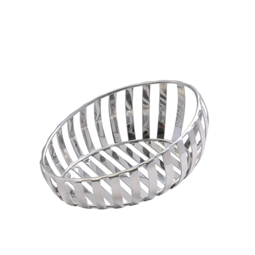 Contemporary Steel Basket Bowl – Openwork Design